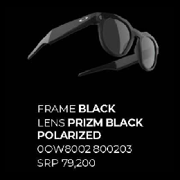 OAKLEY META HSTN BLACK/  PRISM BLACK POLARIZED