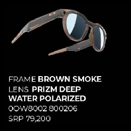 OAKLEY META HSTN BROWN /  PRISM DEEP WATER